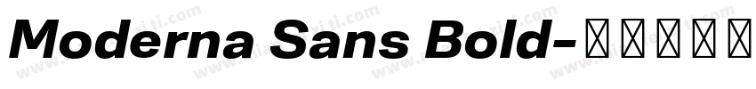 Moderna Sans Bold字体转换